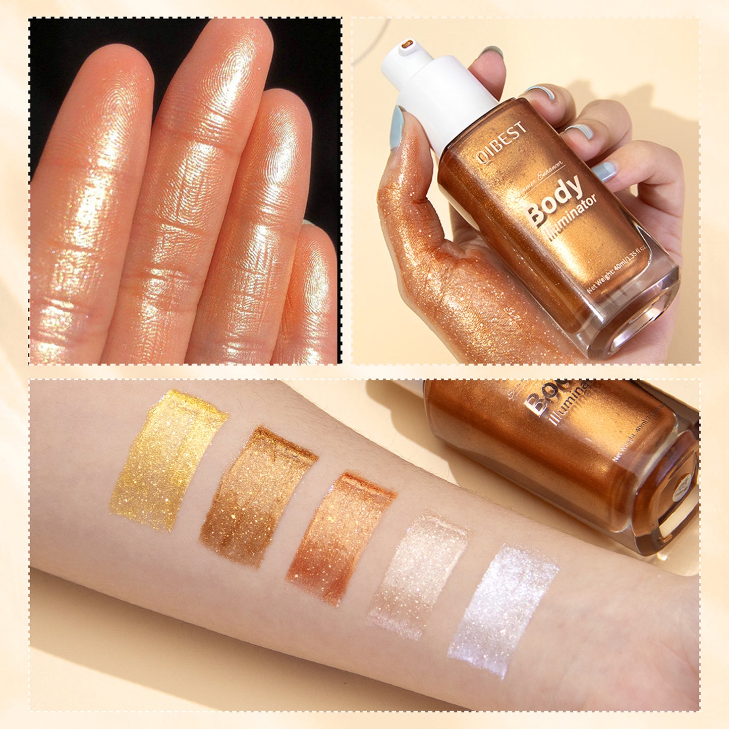 Body Shimmer Oil Body Highlight Eye Brightener